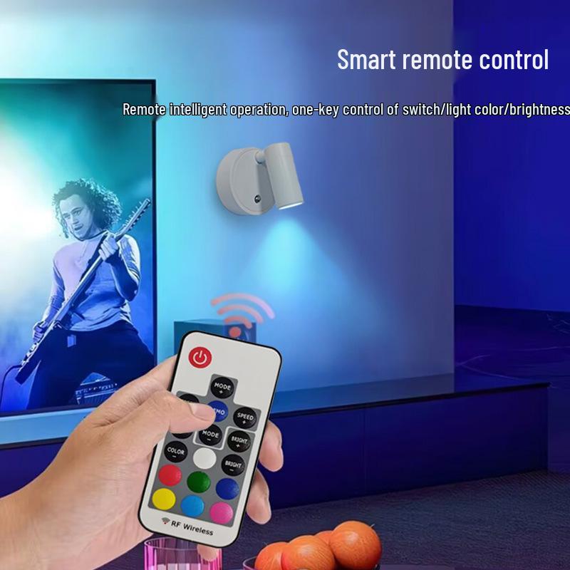 Magnetic COB USB Wall Light: Wireless Charger, LED Spot & Downlight for Bedroom & Paintings