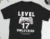 Level 17 Unlocked Gamer Birthday T-Shirt