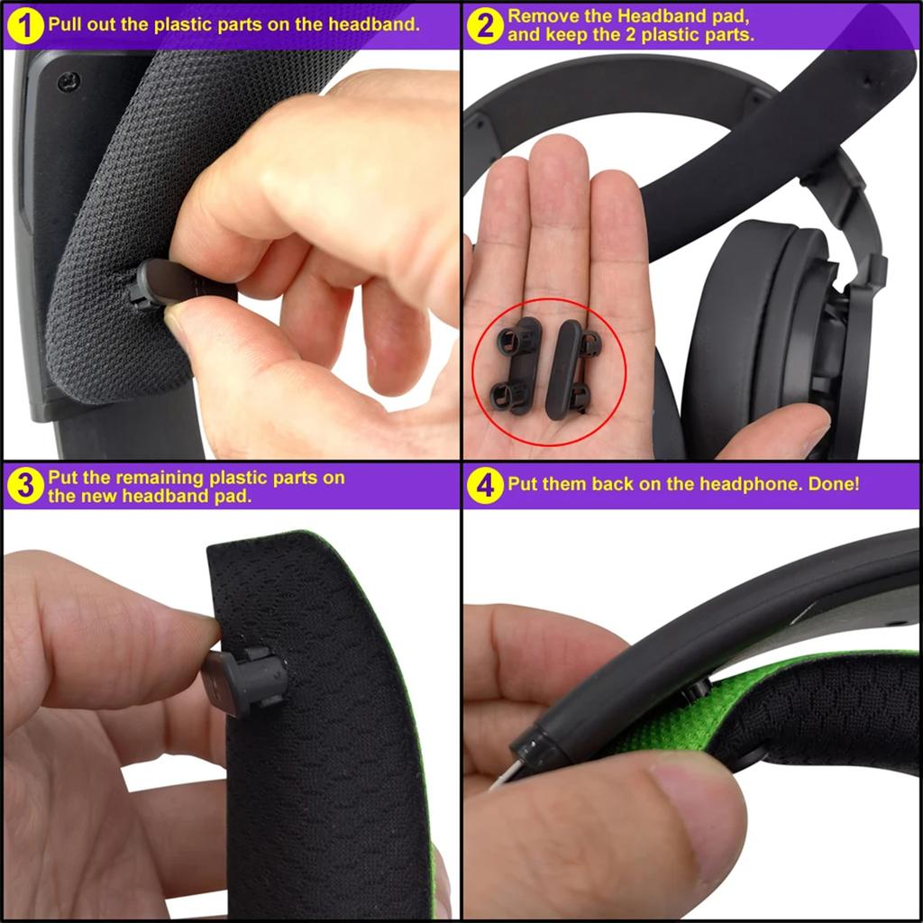 Ventilated Headphone Headband Pad Ergonomic Support With Reinforced Frame For SHP9500 SHP9600 Headsets for Long Gaming
