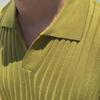 Ice Silk Men's Striped Polo Shirt - Summer 2023 Trendy Short Sleeve Korean Lapel Top