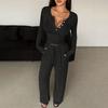 Women's Sexy Slim Fit Two-Piece Set Long Sleeve with Pants