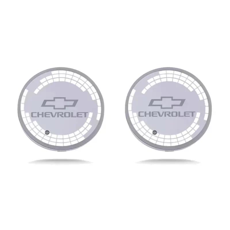 LED Car Water Cup Coaster Drinks Holder Light Mat for Chevrolet Aveo Sail Orlando Cruze Spark Equinox Malibu Captiva Trax Sonic