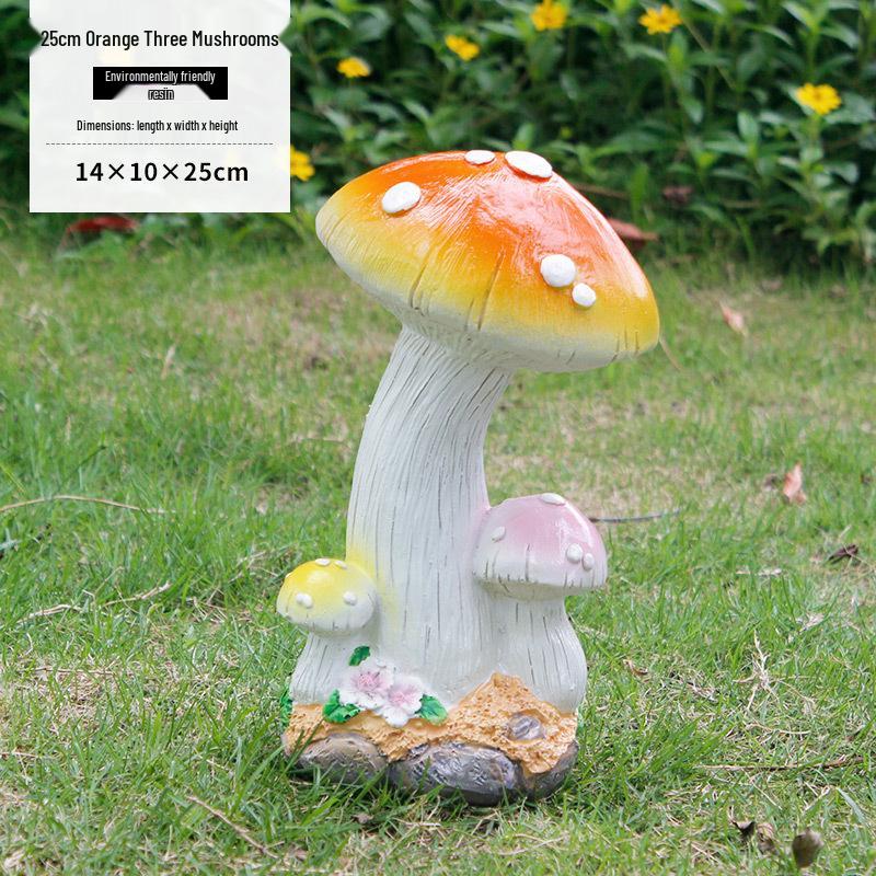 Resin Mushroom Ornaments for Outdoor Garden and Lawn Decor