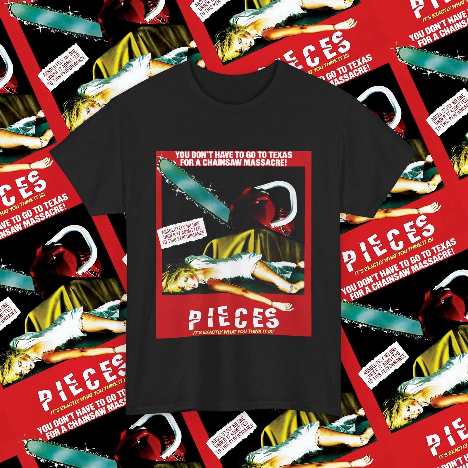 Pieces 1982 Splatter/Giallo Horror Movie Shirt, 80s Horror Movie Poster T-Shirt 3XL