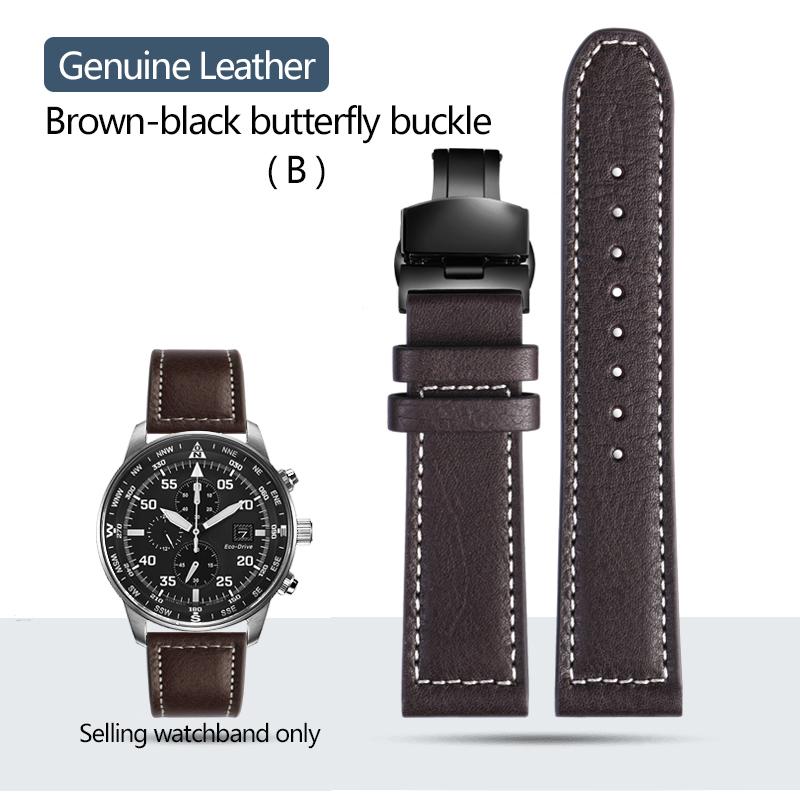 Hochwertiges Armband aus Rindsleder für Citizen CA0690 CA0695-17E CA4500 Armband Herren Stahl Kautschuk Uhrenarmband 20mm 22mm