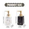 Ceramic Soap Dispenser Marble Detailing Liquid Container For Hand Wash Shampoo And More Refillable