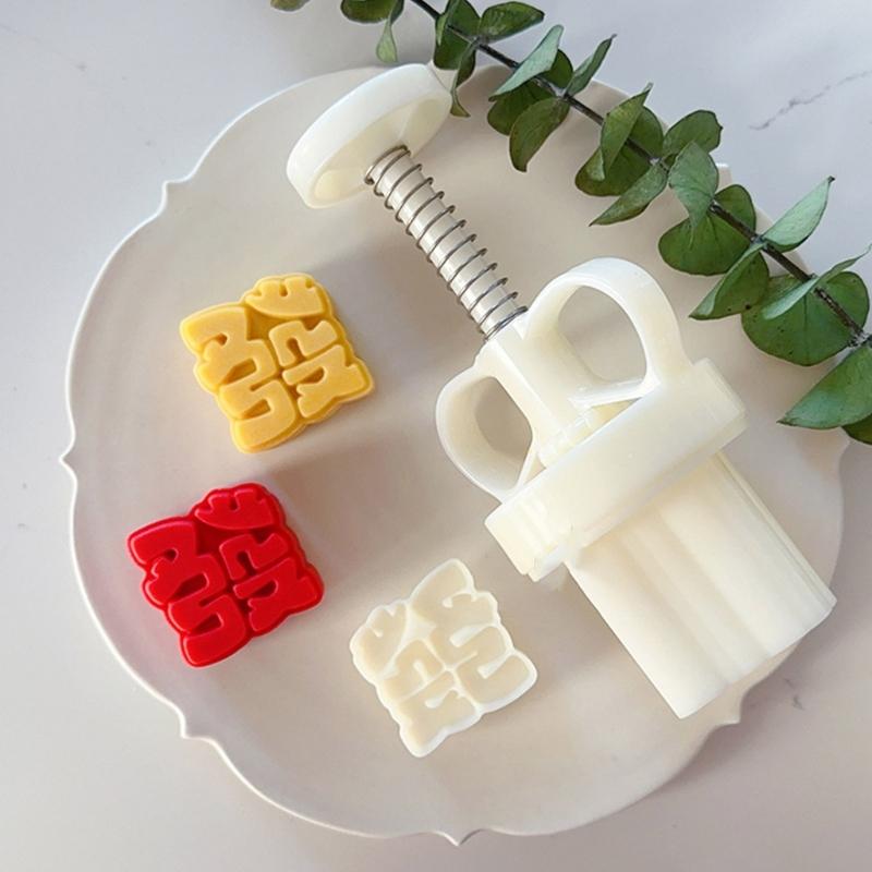 Fa Character Shaped Mooncake Press Mold Cookie Stamps Chinese MidAutumn Moon Cake Makers Decoration Tool for DIY Cookie