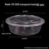 1000ml Round Transparent Plastic Takeaway Food Container with Lid