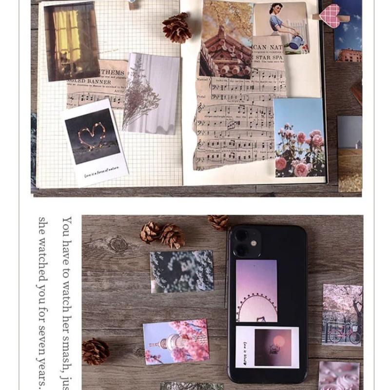 50pcs Landscape Stickers Kawaii Scrapbooking Paper Supplies Junk Journal Decor Craft Stationery DIY Diary Stickers