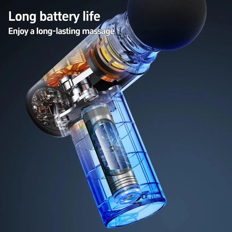 Mini Fascia Gun Deep Tissue Muscle Relief Portable Massage Gun Electric Percussion Pistol Massager Body Back Shoulder Muscle Relaxation Fitness Tool