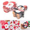 50PCS Cartão de papel de doces de pirulito de Natal