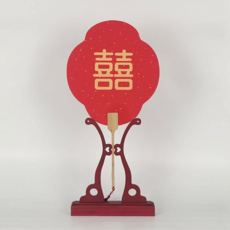 Elegant Chinese Style Bamboo Fan Stand Holder Bracket Rack Stand for StablesStylish Desktop Decoration Home Office Decor