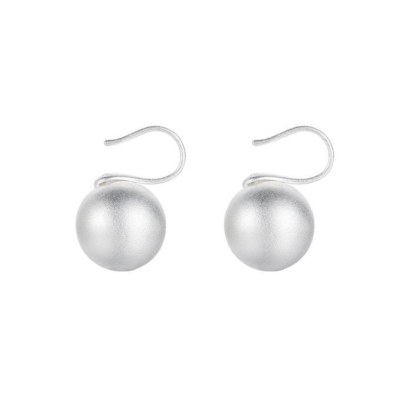 925 Sterling Silver Earrings For Women Trendy Simple Shinning Ball Earring Jewelry Prevent Allergy Party Christmas Accessories