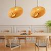 Natural Led Rattan Bamboo Light Fixtures Chinese Style Pendant Light for Home Kitchen Bedroom Decorative Hanging Lampshade
