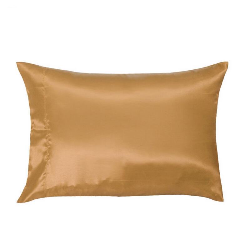 Buy 1Pair Solid Silk Pillow Case Cushion Cover Pillowcase Standard
