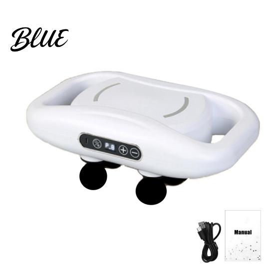 Deep Tissue Massage Roller Multi-Head Muscle Massager for Back Legs And Waist Dual-mode Kneading with Adjustable Intensity Professional Handheld