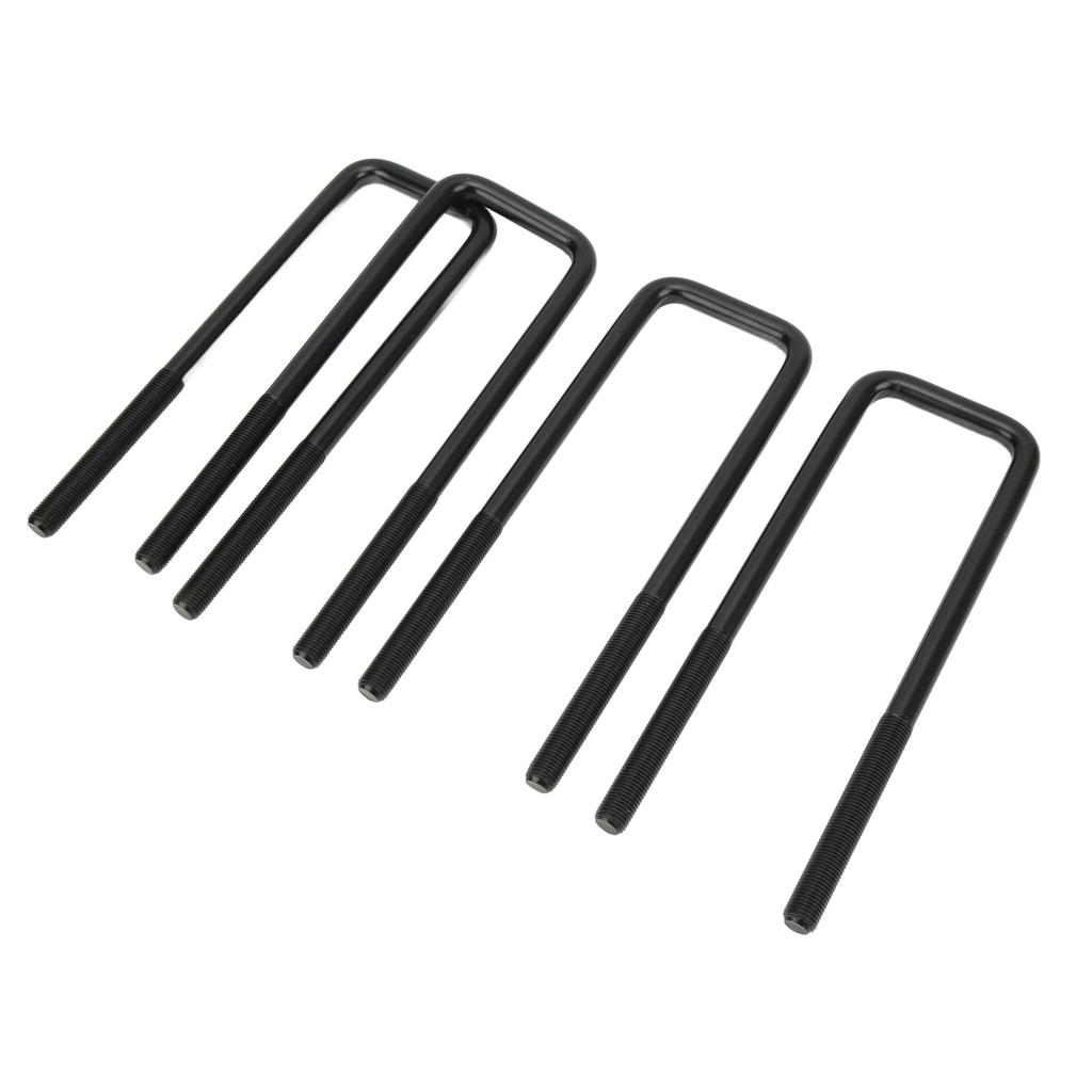 10in Black Steel Rear Axle U Bolts Heavy Duty Square Bend U Bolts Replacement for Silverado 1500