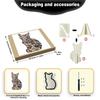 Wacocetoy Cross-Border Popular Cat Puzzle With Frame Wooden Special-Shaped Splicing Toy Ornament Diy Handmade Puzzle