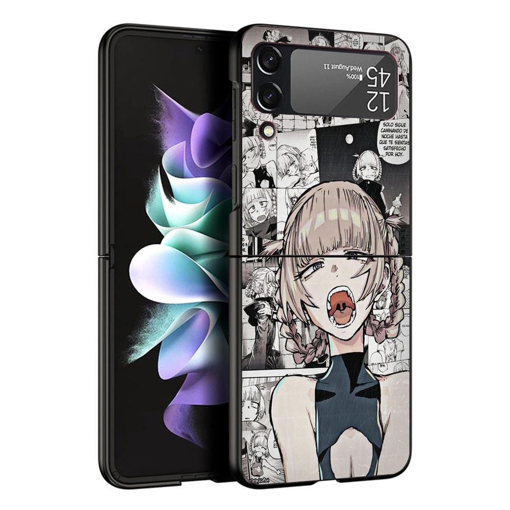 Nazuna Nanakusa Anime Black Phone Case For Samsung ZFlip7 ZFlip6 ZFlip5 ZFlip4 ZFlip3 5G Hard Protective Galaxy Z Flip 3 4 5 6 7