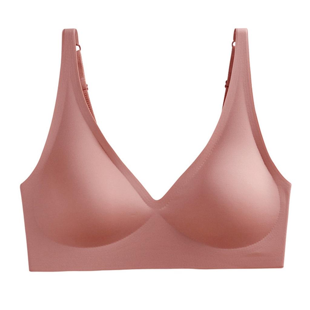 Non Marking Underwear, Women's, Gathered Thin Style, No Steel Ring, Cinched Breast, Anti Sagging, Soft Support, Bra
