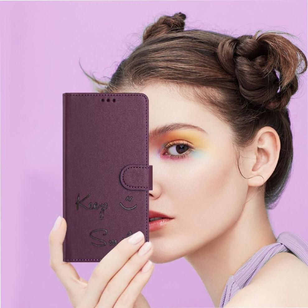 (Purple) Case for Samsung Galaxy S24 Plus 5g Flip Cover Rfid Blocking Pu Leather Card Holder Wallet