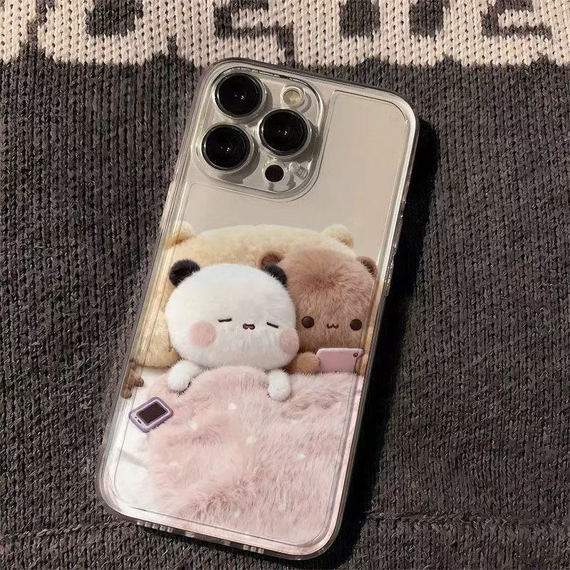 Cute bear for iphone17promax mobile phone case apple 16/14pro Japan and Korea 13/12/15/11x