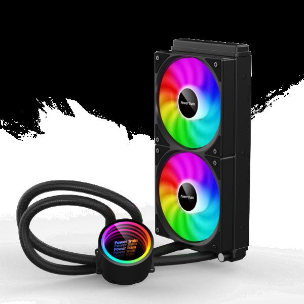 240mm Water-Cooled Multi-Platform Computer Radiator with Adjustable ARGB Fan