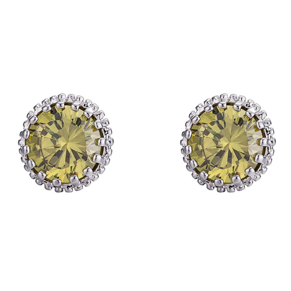 Women Simple Casual Zircon Earring Elegant All-match Ear Studs Party Jewelry