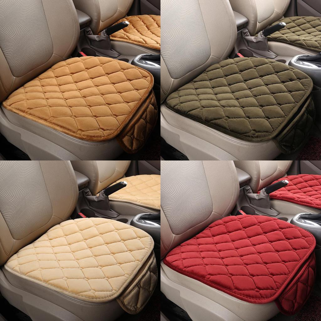 Plush Winter 1pc Anti Slip Auto Car Seat Cover Pad Lattice Pattern Cushion Chair