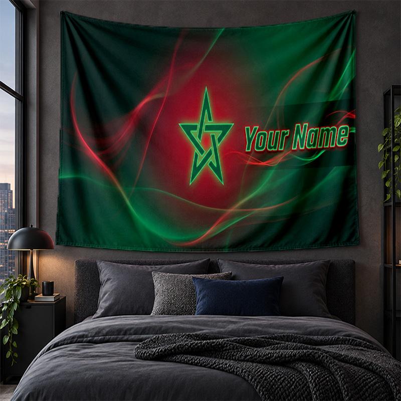 Personalized Tapestry Wall Hanging Morocco Football Pattern Art Background Cloth