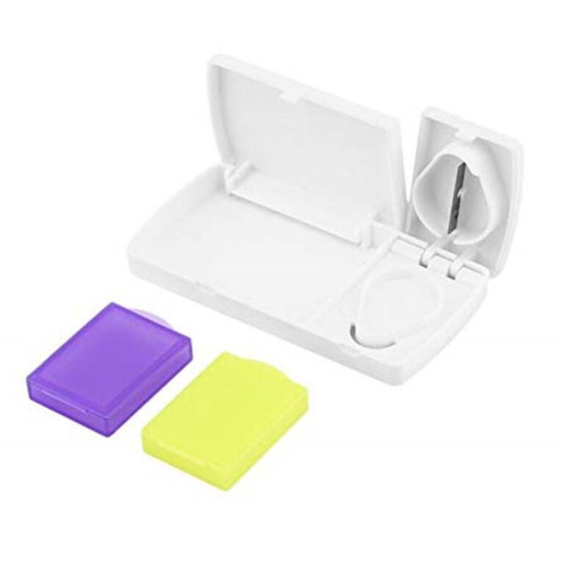 Pill Crusher Cutter Medicine Storage Box