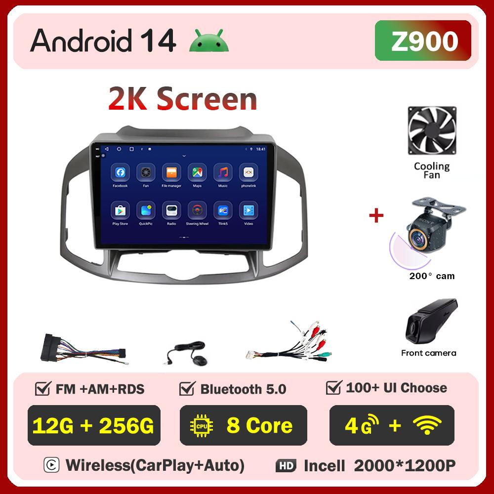 Android 14 For Chevrolet Captiva 1 2011 - 2016 Stereo Head Unit Mirror Link GPS Navigation Autoradio Gps Car Intelligent Systems