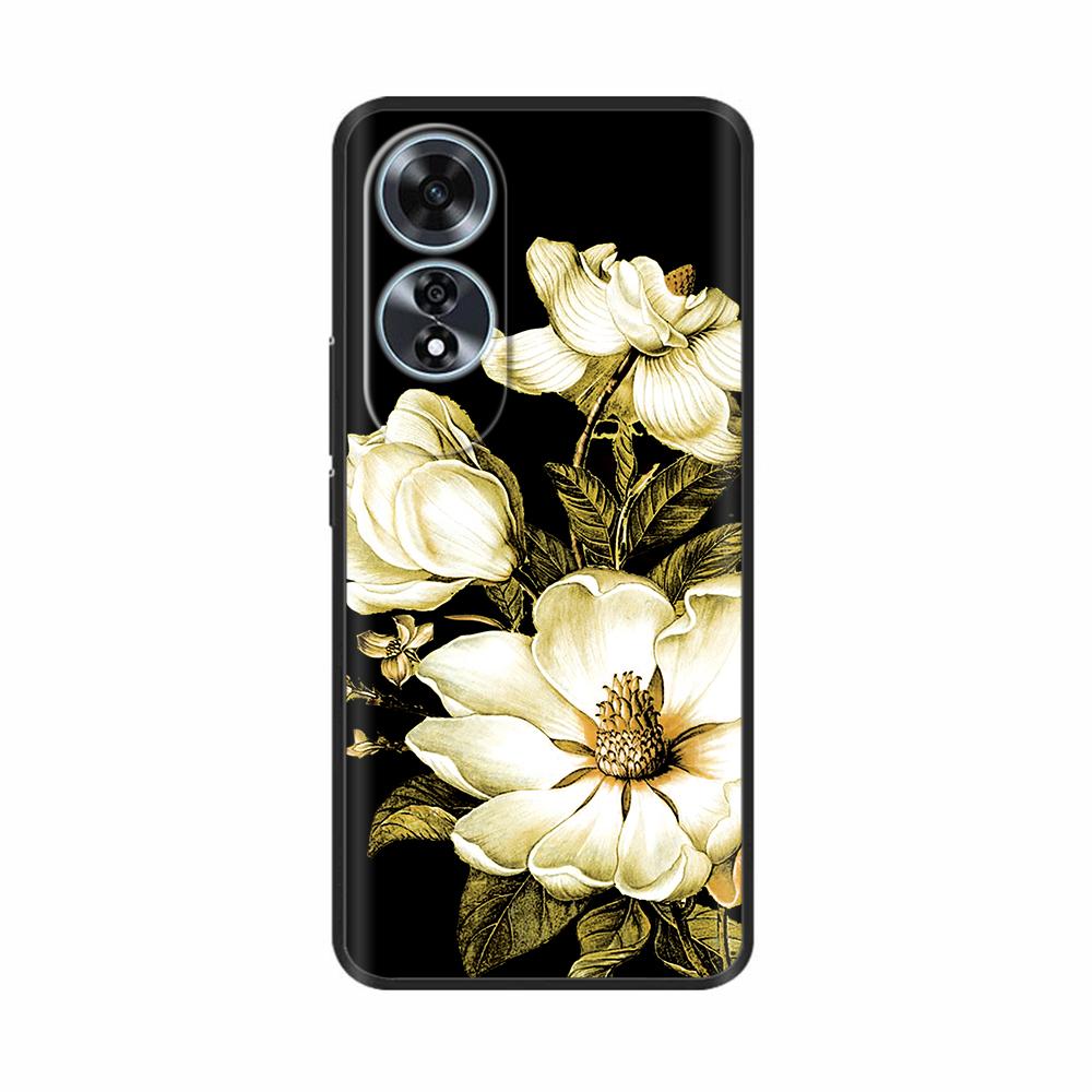 For Oppo A60 4G Case Love Heart Butterfly Soft Silicone Painted Back Cover For Oppo A60 OppoA60 4G Phone Shell Housing Fundas