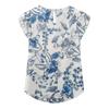 Women's Fashion Printed Short-sleeved Button Round Neck Casual Tops