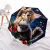 Chrismas Fashionable Automatic Opening/Closing Folding Umbrella. Portable and Foldable, Ideal for Gift, Travel, and Daily Use.