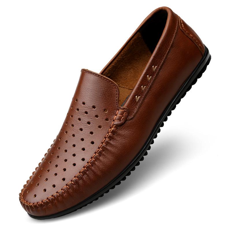 Fashion New Spring Casual Genuine Leather Suede Loafer Shoes Mens Soft Trends Shoes Business Dating Loafers Formal Party Shoes Big Size