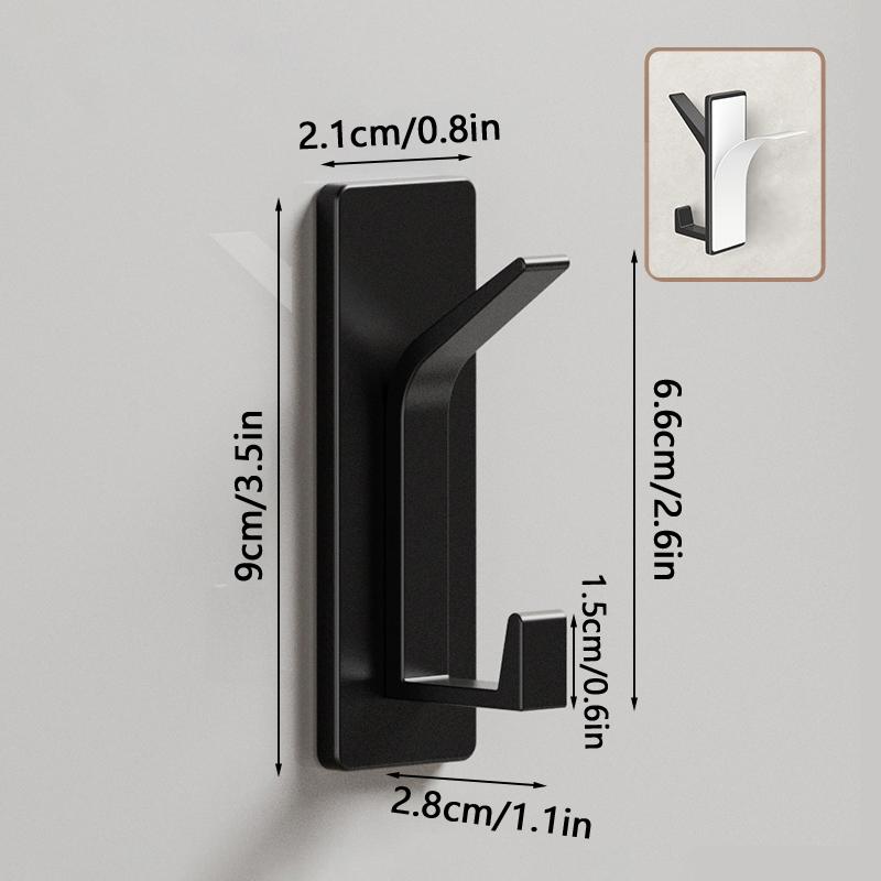

Крючки на липучке Вешалка для полотенец Крючки для хранения ключей Неперфорированный настенный крючок Углеродистая сталь Ванная комната Кухня Многоцелевой вешалка Крючок 1pc чёрный
