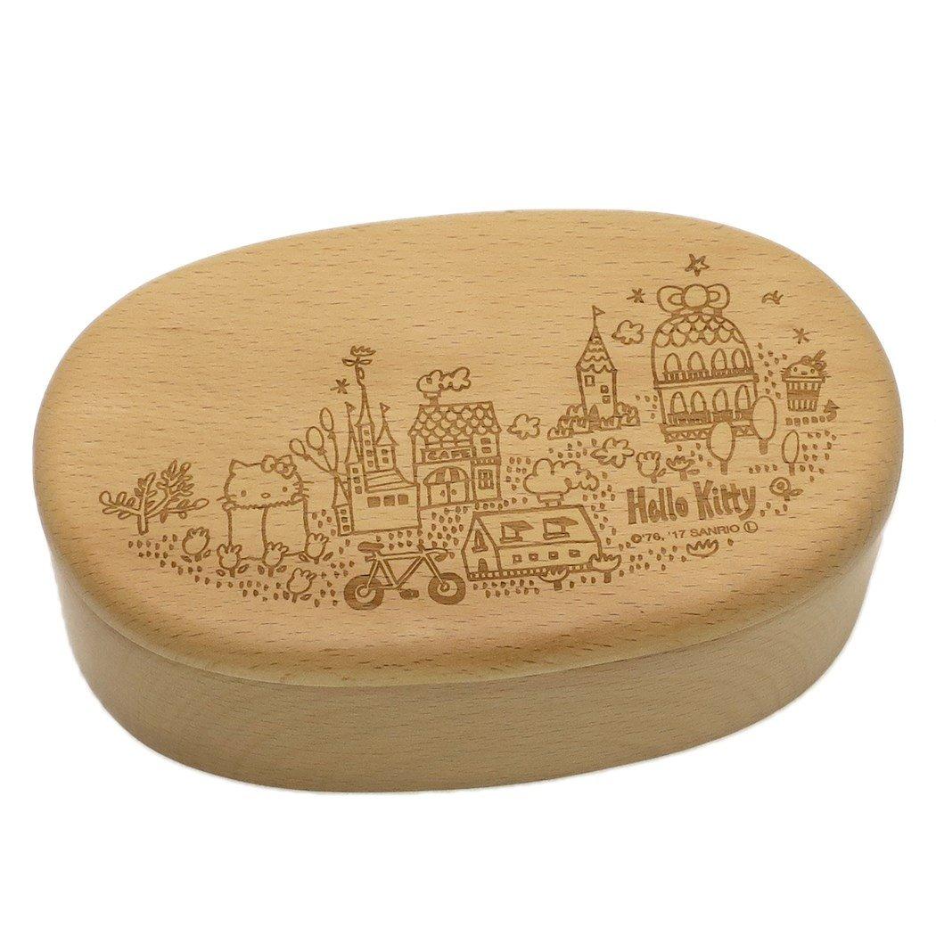 

Hello Kitty wooden hollowed out lunch Sanrio [lunch box] box/MAP