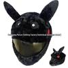 Motorcycle Plush Helmet Cover - Three-Eye Elk, Pumpkin, Rabbit Balaclava