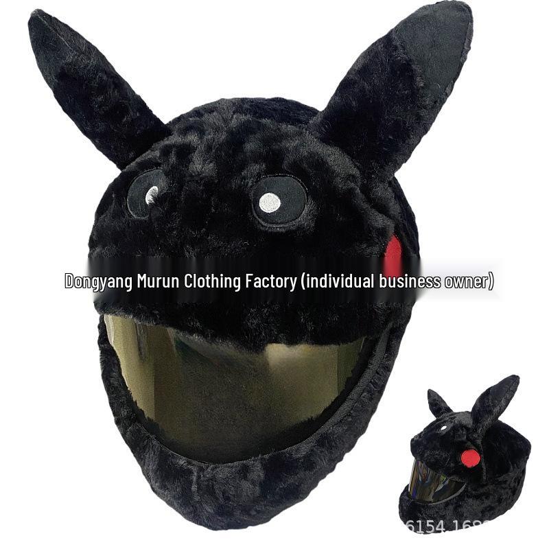 Motorcycle Plush Helmet Cover - Three-Eye Elk, Pumpkin, Rabbit Balaclava
