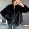 Autumn and Winter New Imitation Fox Fur Coat Lapel Short Thickened Loose Fashion Coat