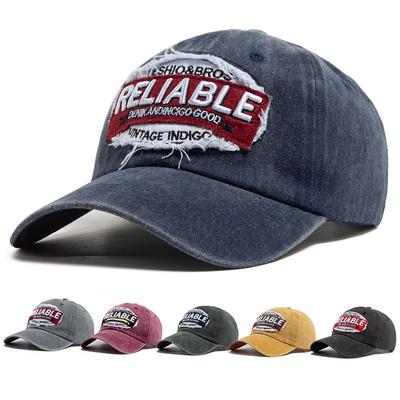 RELIABLE Ricamo Cappellini da Baseball da Uomo Cotone Lavato Top Morbido Cappello da Donna Estate Viaggio Visiera Parasole Cappelli Cappellino Bluy Regolabile