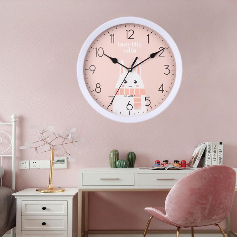 Super Silent Creative Wall Clock Cartoon Clock Wall Clock Cute Simple Home Living Room Children's Room Bedroom Wall Clock