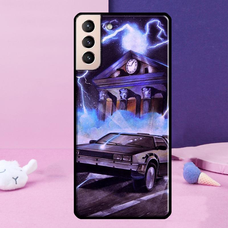 Back To The Future Time Machine Phone Case For Samsung Galaxy S24 Ultra S25 Ultra S9 S10 S20 S21 S22 Plus S23 S24 FE Cover