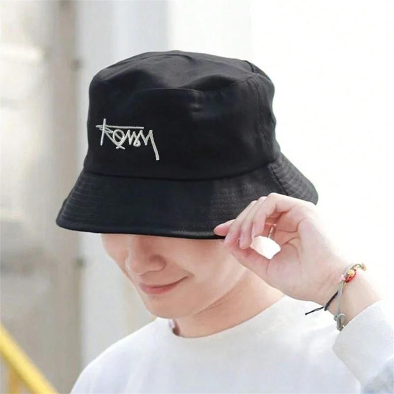 Unisex Reversible Fishing Hat Breathable Polyester Wide Brims Sun Protection Fisherman Hat for Summer Vacation Wear