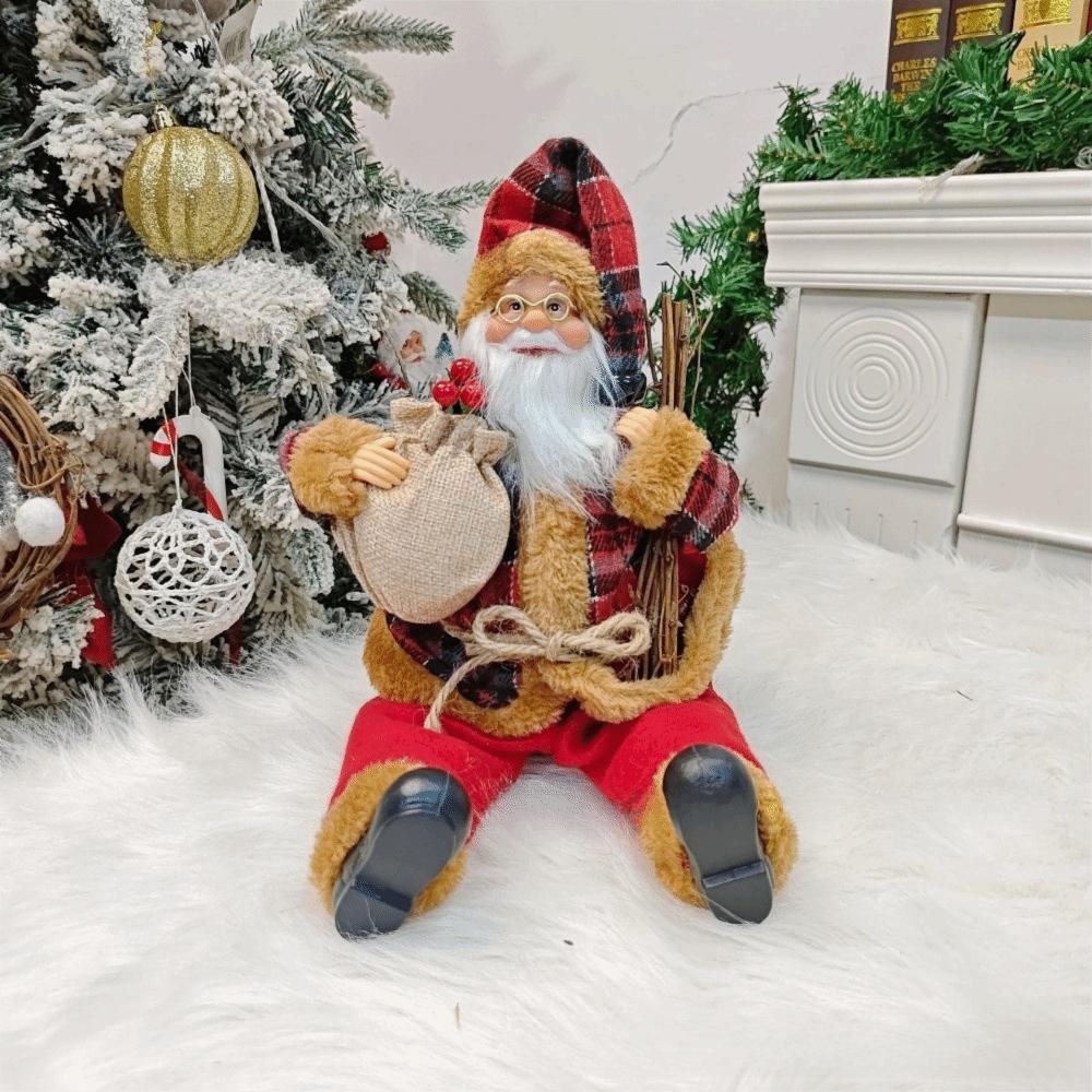Figurine Santa Claus Doll Toy 12 Inch Christmas Decorations Gift For Friends