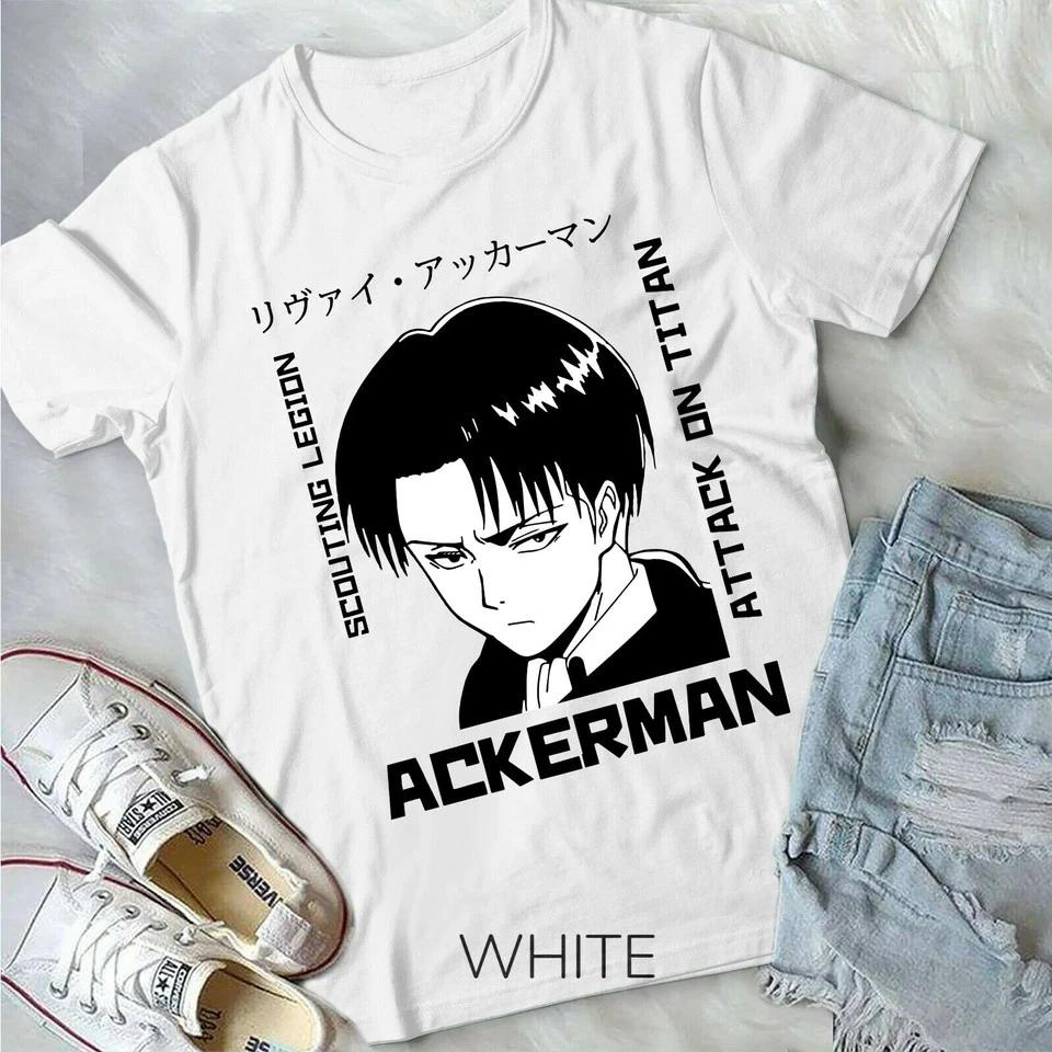 Captain AckerUnisex AnimeAttack On Titans AoT Graphic Tee New TShirt White