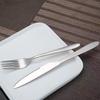 European Style Stainless Steel Steak Knife, Fork & Spoon Set - 3-Piece Western-Style Cutlery for Home