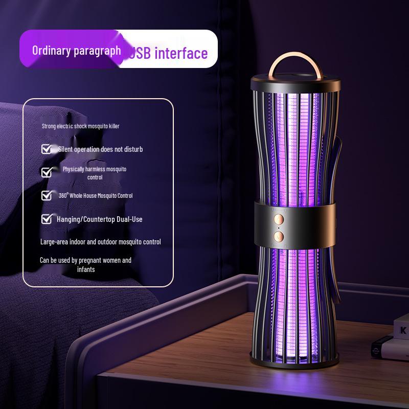 USB Rechargeable Mosquito Killer Lamp: Electric Shock, Portable Repellent for Outdoor and Indoor Use