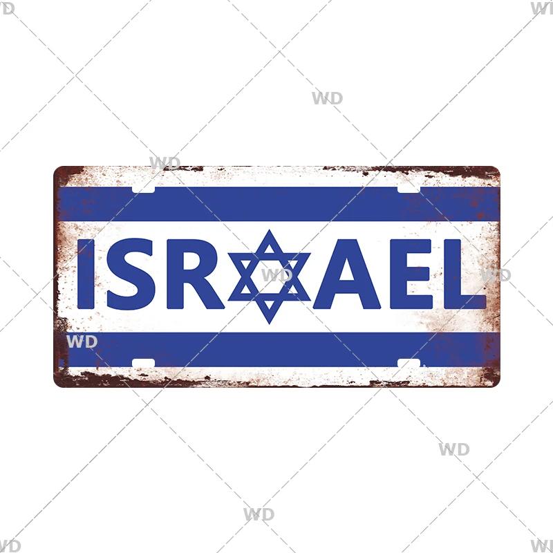 National Flag License Plate 6x12Inch Home Signs Metal Vintage Tin Sign Garage Bar Wall Signs Decor Patriots Best Gift Dustproof